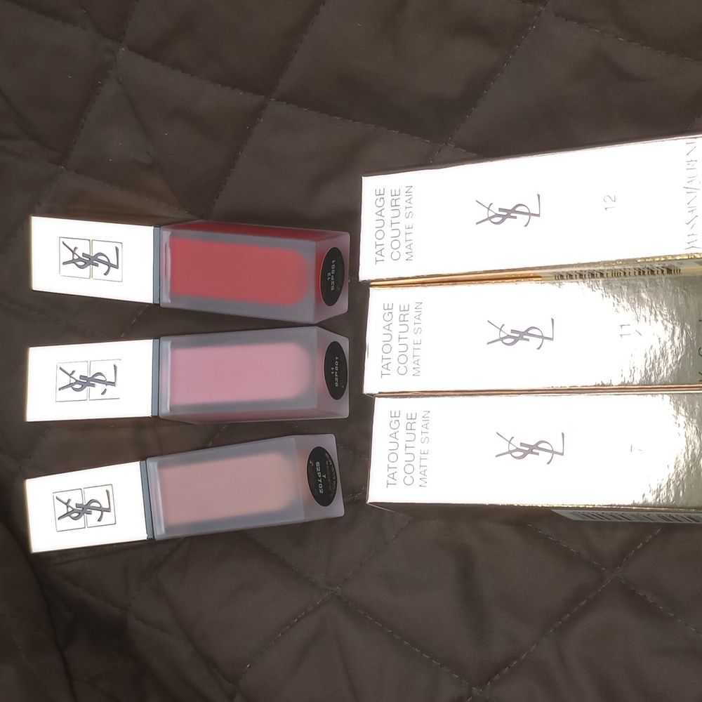 (3) NWT YSL Tatouage Couture matte stains #7 #11 #12